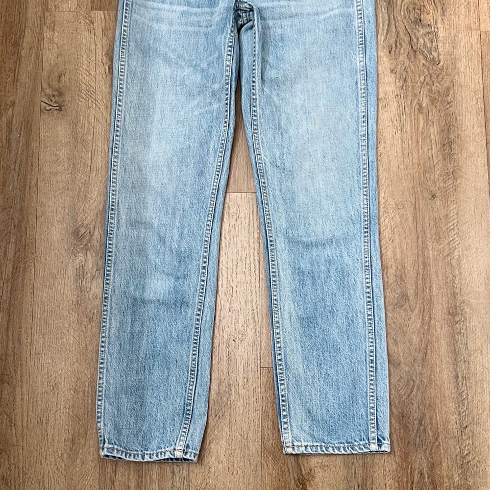 SLVRLAKE Virginia Slim High Rise Straight Leg Jeans Light Wash Blue Size 26 USA - Picture 9 of 12
